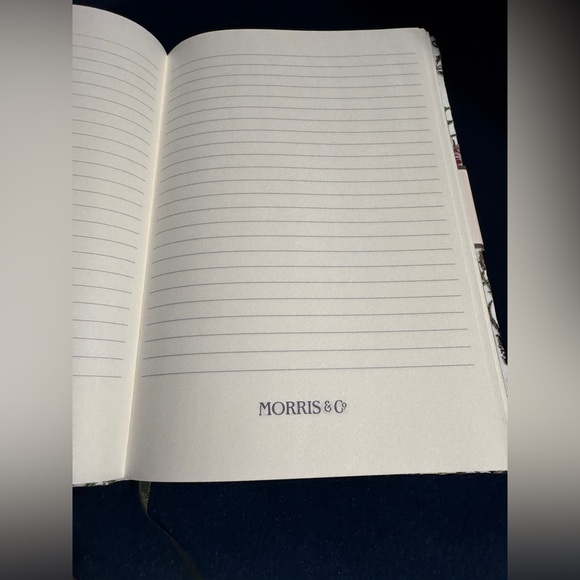 Morris & Co Embroidered Floral Notebook Journal Stitched Needlepoint Pink Green - Picture 6 of 7